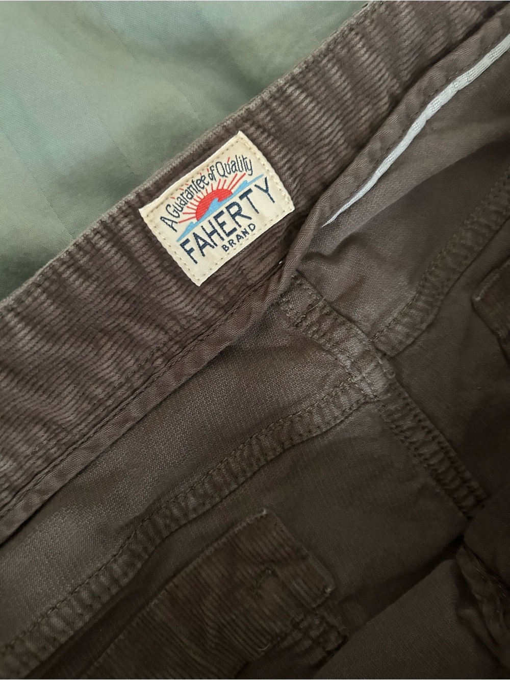 Faherty Men's Corduroy Pants - Straight Leg - Picture 2 of 3